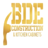 The "BDE Construction & Kitchen Cabinets" user's logo