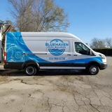 The "Bluehaven Pool Builders" user's logo