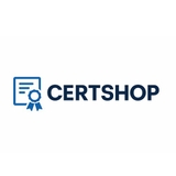 The "CertShop - Provides study materials and exam practice sets" user's logo