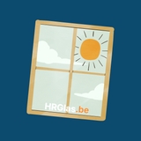 The "hrglas-be" user's logo