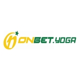 The "onbetyoga" user's logo