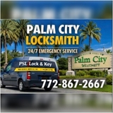 The "palmcitylocksmith" user's logo