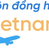 The "Vé máy bay Vietnam Tickets" user's logo