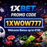 The "1xbet promo code 2026" user's logo