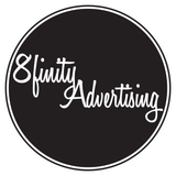 The "8finity Advertising" user's logo