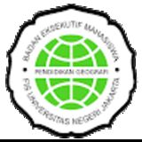 The "BEMP Pendidikan Geografi UNJ" user's logo