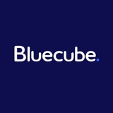 The "Bluecube" user's logo