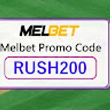 The "Melbet registration promo code" user's logo