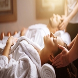 The "VIP Massage Services in Riyadh at Home" user's logo