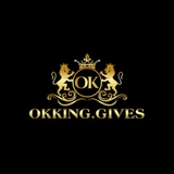The "OKKING GIVES" user's logo