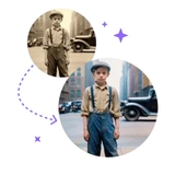 The "oldphotorestorationai" user's logo